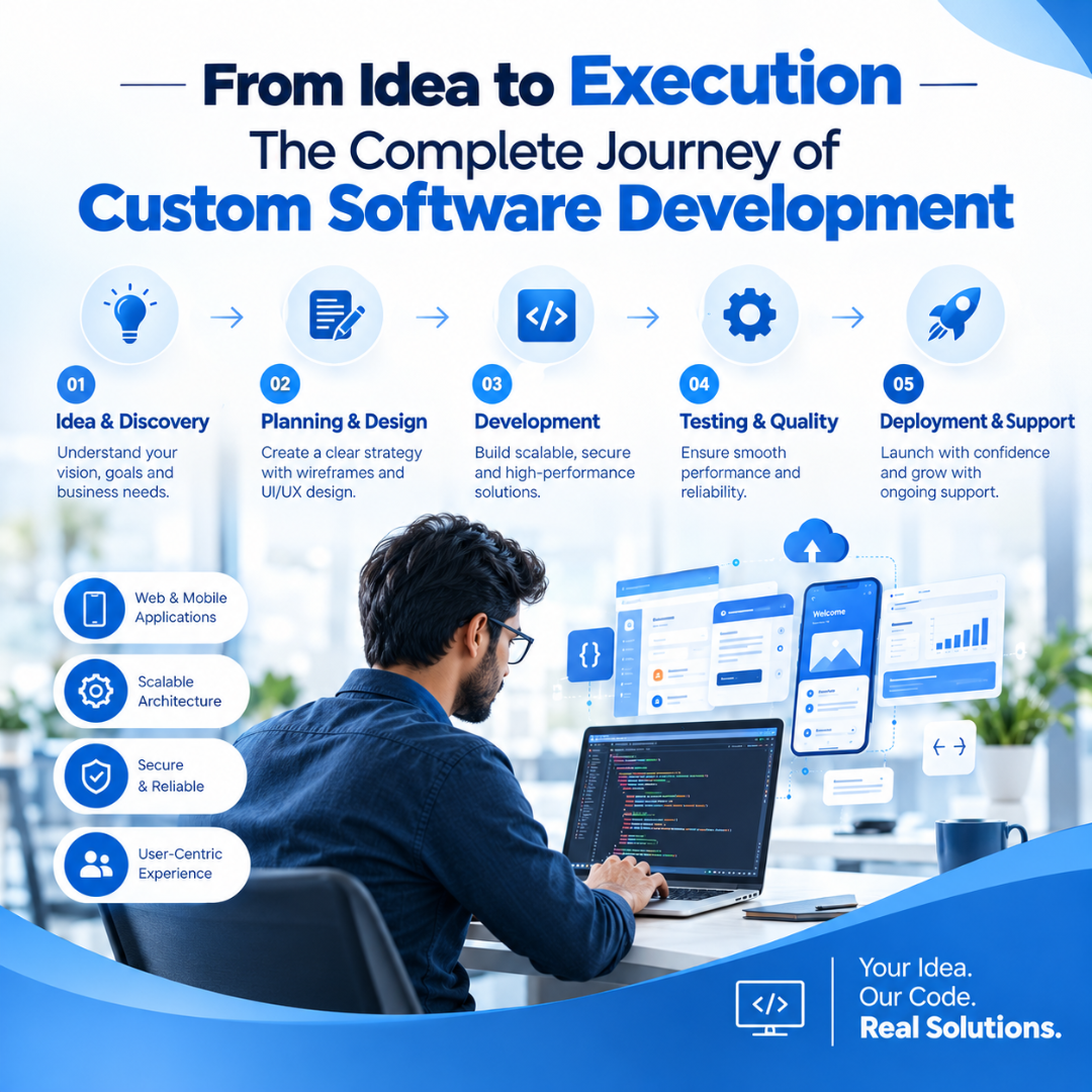 From Idea to Execution -The Complete Journey of Custom Software Development